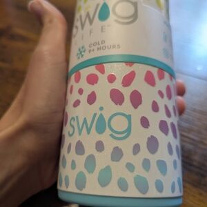 12oz Metal Rainbow Sparkle Cheetah Print Insulated Bottle